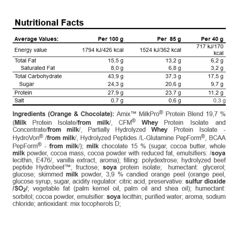 Протеїновий батончик Amix Nutrition Exclusive Protein Bar 85 g Orange Chocolate