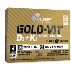 Вітамін D3+K2 для спорту Olimp Nutrition Gold-Vit D3+K2 Sport Edition 60 Caps