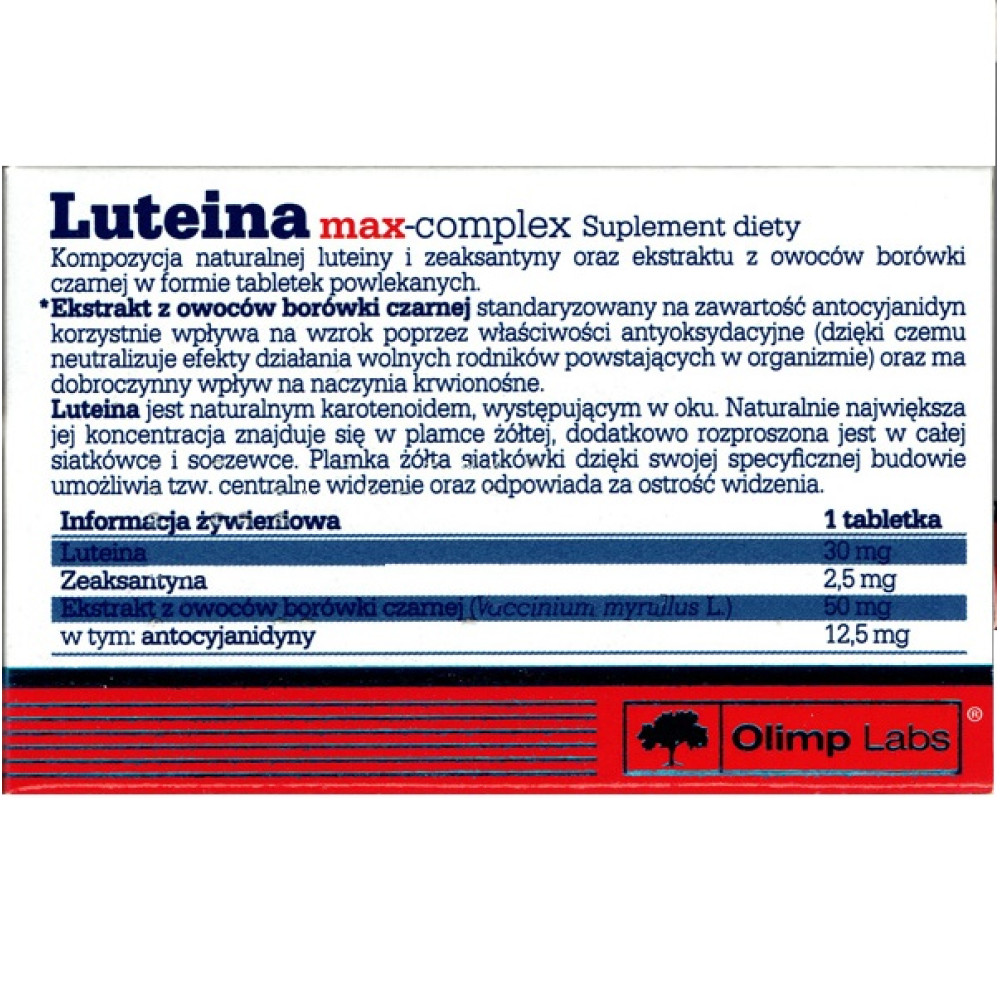 Лютеїн Olimp Nutrition Luteina Max-Cоmplex 30 Tabs