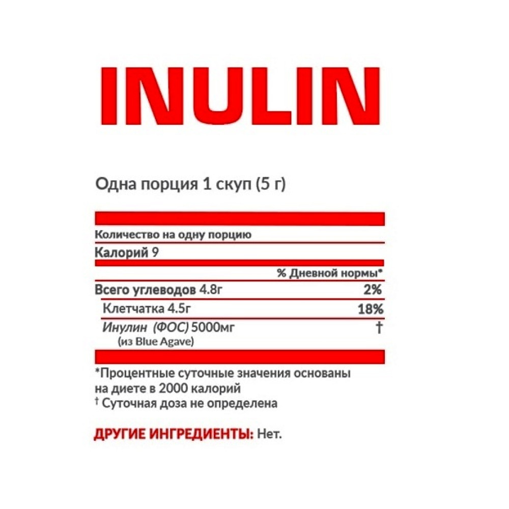 Ензими для спорту Nosorog Nutrition Inulin 200 g /40 servings/ Pure