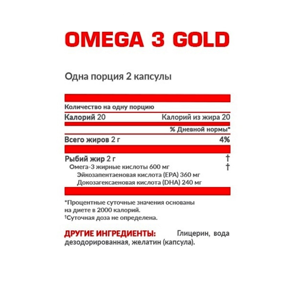 Омега для спорту Nosorog Nutrition Omega 3 Gold 1000 mg 500 Caps