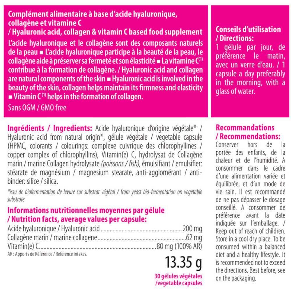 Комплекс для шкіри, волосся, нігтів INELDEA SANTE NATURELLE HYALURID® 30 Caps