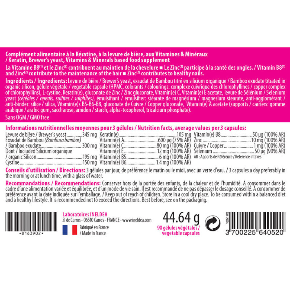 Комплекс для шкіри, волосся, нігтів INELDEA SANTE NATURELLE KERAFORCE® 90 Caps