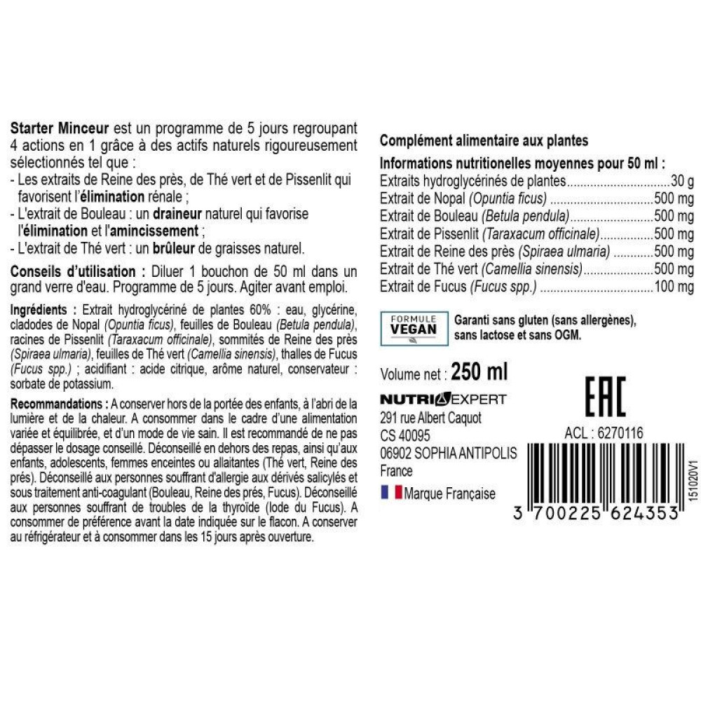 Екстракт для схуднення NUTRIEXPERT EFFINESS STARTER MINCEUR 250 ml /8 servings/