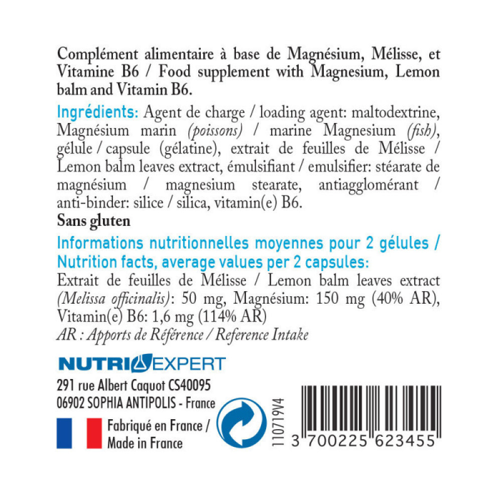 Мікроелемент Магній NUTRIEXPERT MAGNESIUM MARIN B6+ 60 Caps