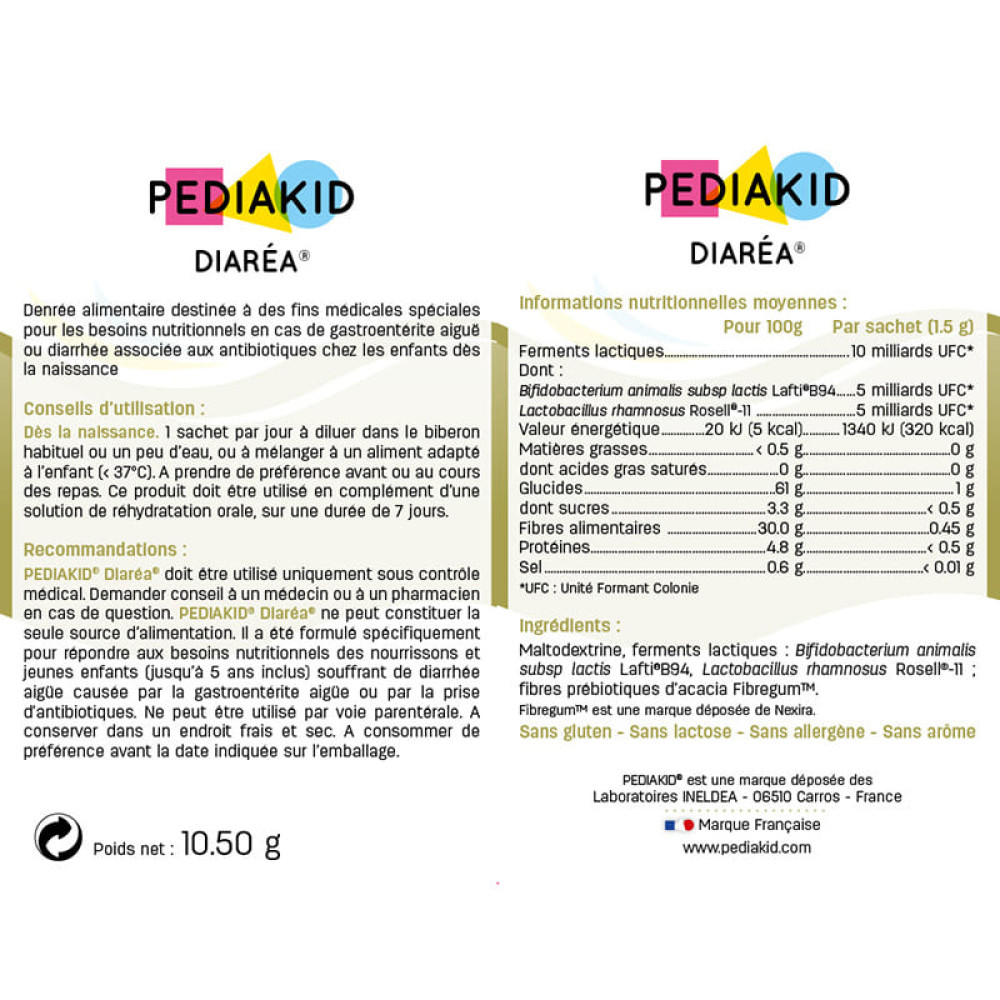 Комплекс для профілактики травлення у дітей Pediakid Diarea 7 packs