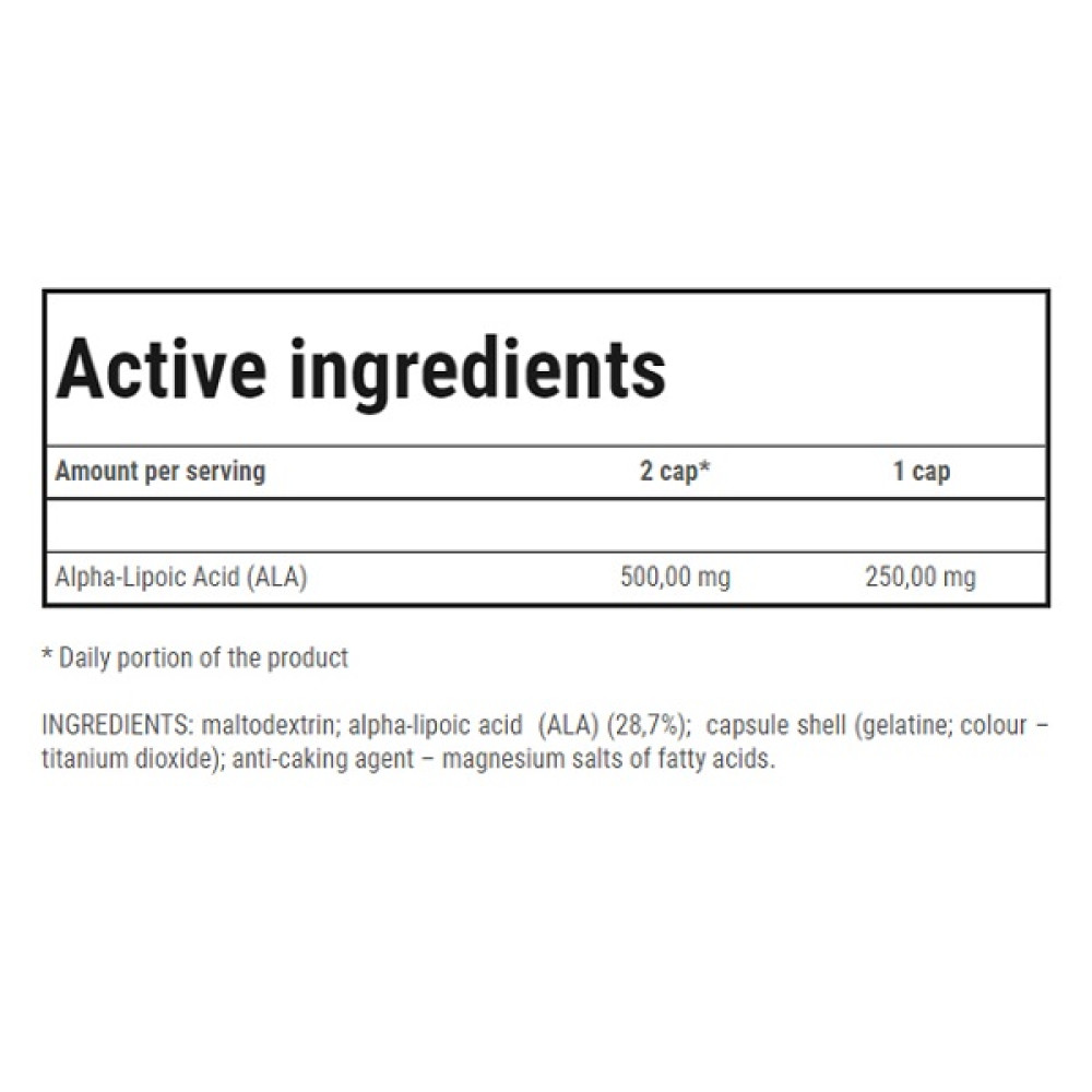 Альфа-ліпоєва кислота для спорту Trec Nutrition ALA 60 Caps