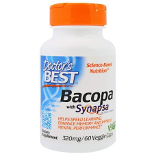 Комплекс для профілактики роботи головного мозку Doctor's Best Bacopa With Synapsa 320 mg 60 Veg Caps