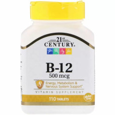 Вітамін Б12 21st Century B-12 500 mcg 110 Tabs