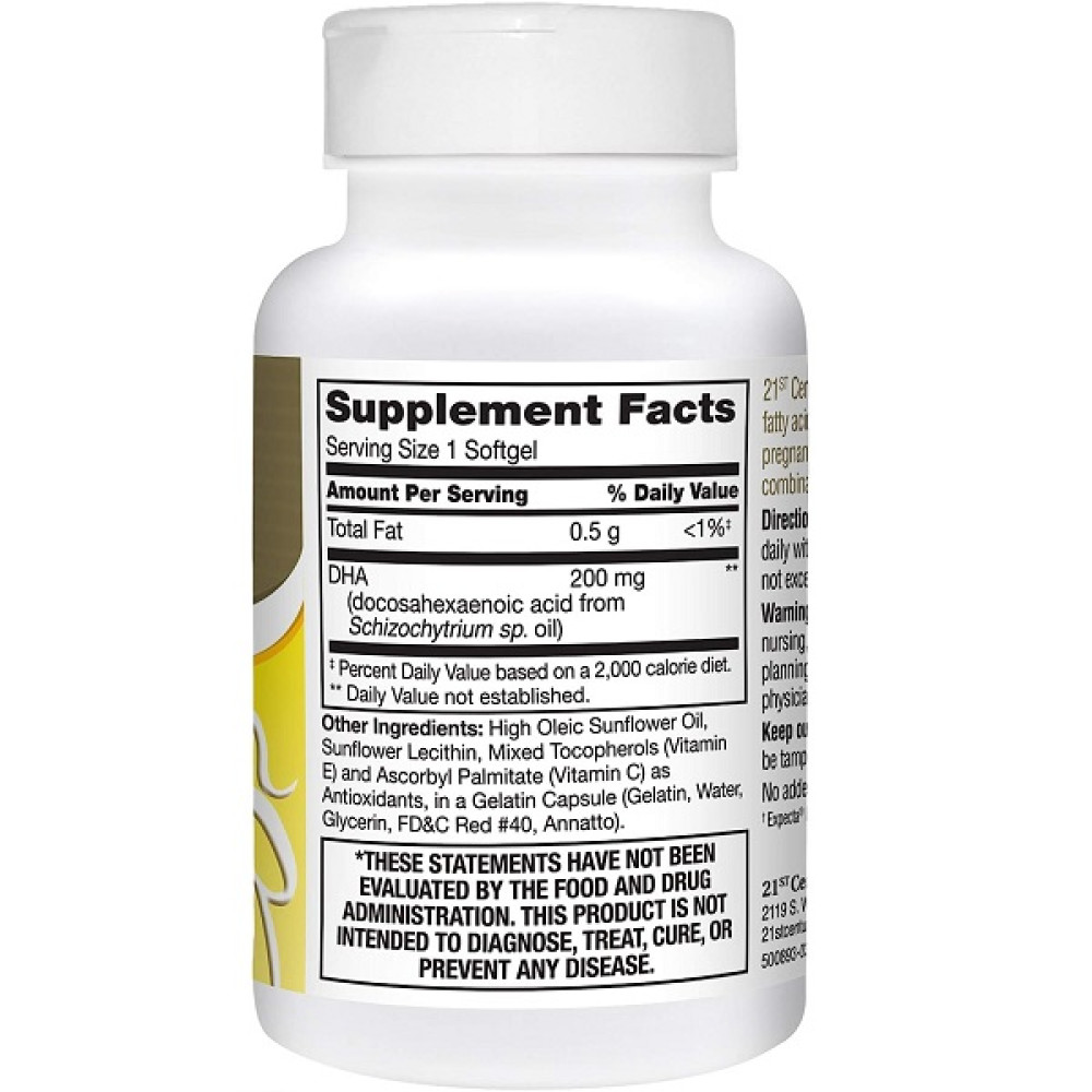 Омега 3 21st Century Prenatal DHA 30 Softgels