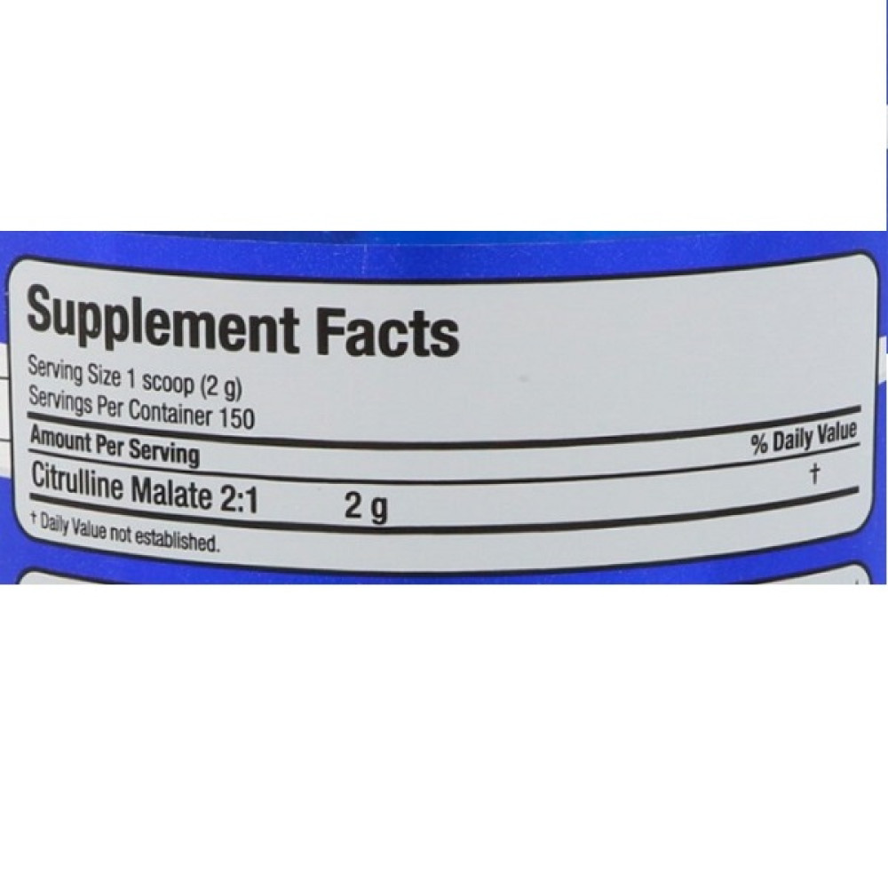Цитрулін для спорту AllMax Nutrition Citrulline Malate 300 g /150 servings/ Unflavored