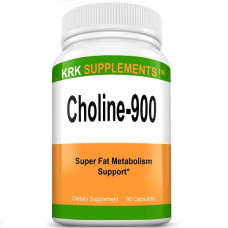 Комплекс для профілактики роботи головного мозку Krk Supplements Choline-900 (Choline Bitartrate 900 mg) 90 Caps