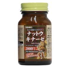 Комплекс для профілактики тиску та кровообігу Orihiro Nattokinase 2000 FU 350 mg 60 Caps