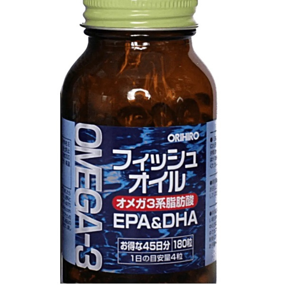 Омега 3 Orihiro EPA & DHA, Omega-3 455 mg 180 Caps