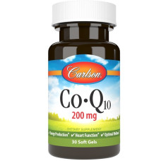 Коензим Carlson Labs CoQ10 200 mg 30 Soft Gels