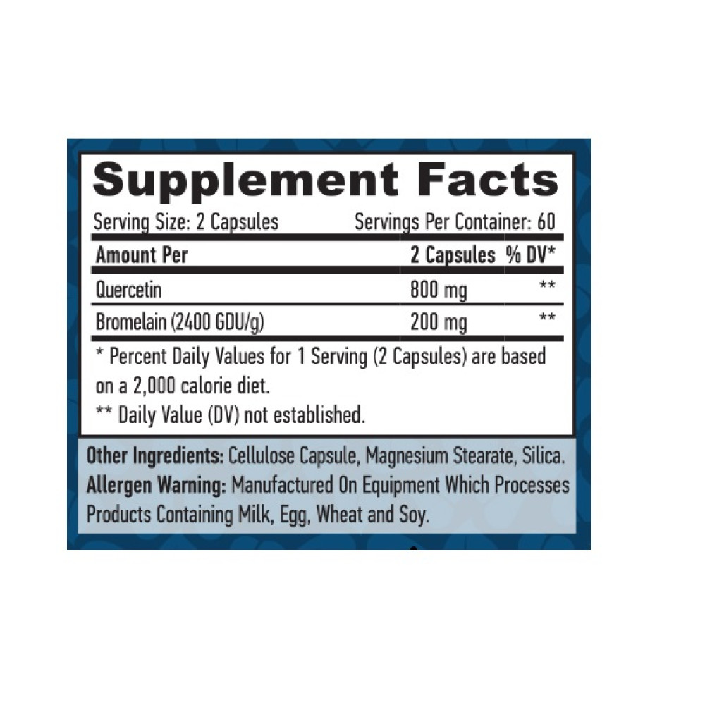 Кверцетін Haya Labs Quercetin with Bromelain 120 Veg Caps