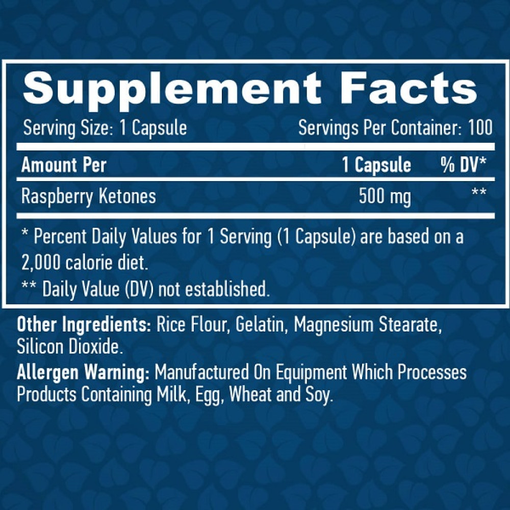 Екстракт для схуднення Haya Labs Raspberry Ketones 500 mg 100 Caps