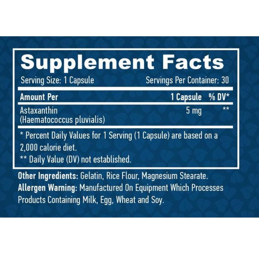Астаксантін Haya Labs Astaxanthin 5 mg 30 Caps