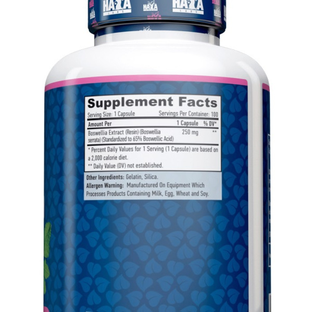 Екстракт босвеллії Haya Labs Boswellia 250 mg 100 Caps