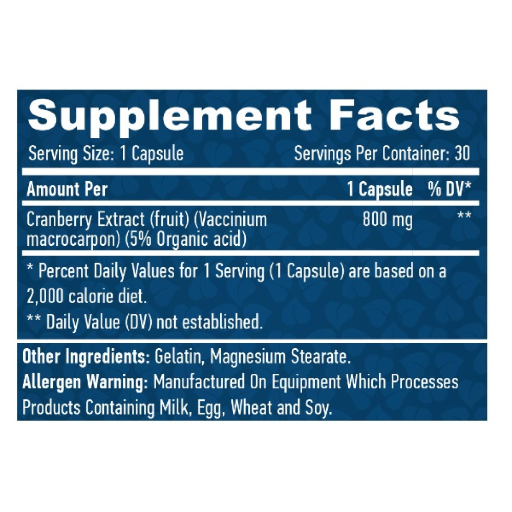 Журавлина Haya Labs Cranberry Fruit Extract 30 Caps