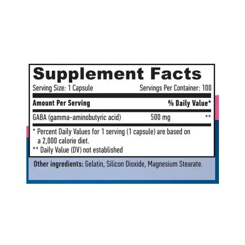 Амінокомплекс Haya Labs GABA 500 mg 100 Caps