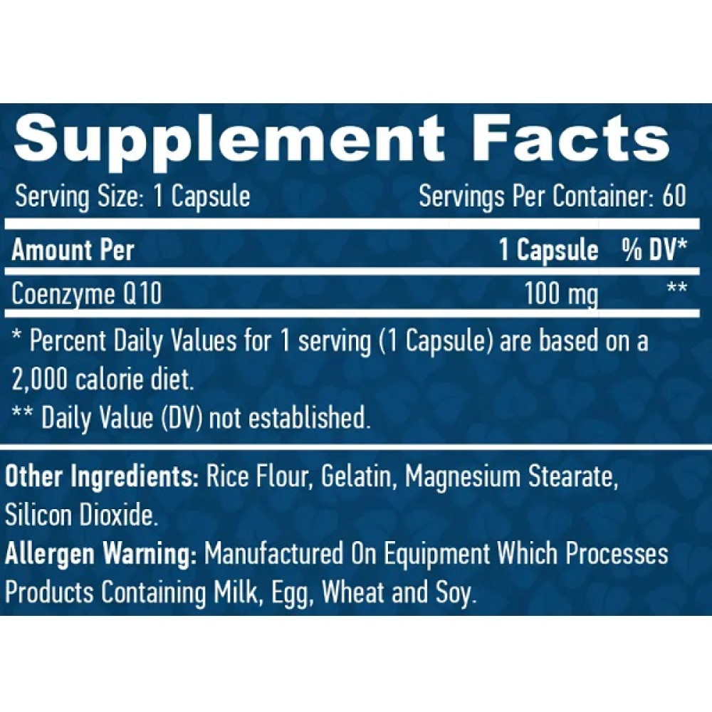Коензим Haya Labs High Potency Co-Q10 100 mg 60 Caps