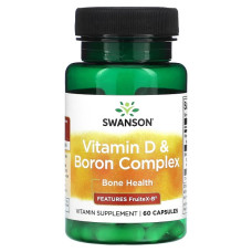 Вітамін D Swanson Vitamin D3 & Boron Complex 60 Caps