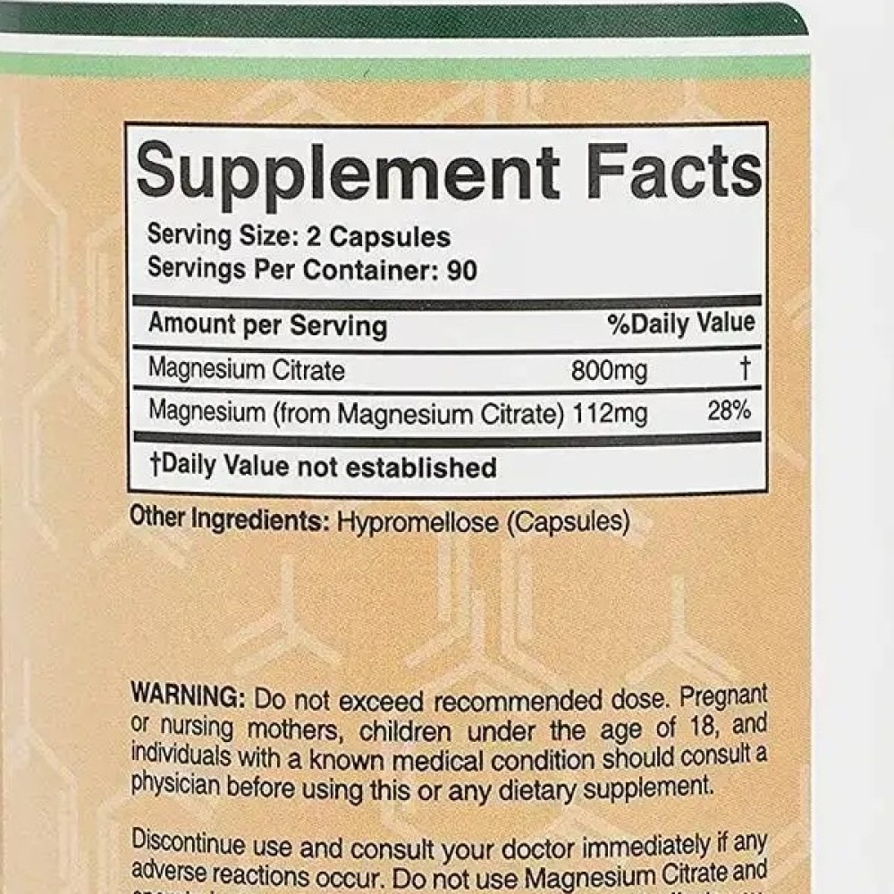 Мікроелемент Магній Double Wood Magnesium Citrate 800 mg 180 Caps