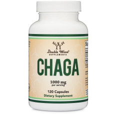 Грибний комплекс Double Wood Chaga Mushroom 1000 mg (2 caps per serving) 120 Caps
