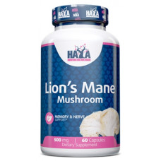 Комплекс для профілактики роботи головного мозку Haya Labs Lion's Mane Mushroom 500 mg 60 Caps