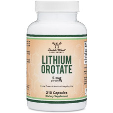 Мікроелемент Літій Double Wood Lithium Orotate 5 mg 210 Caps