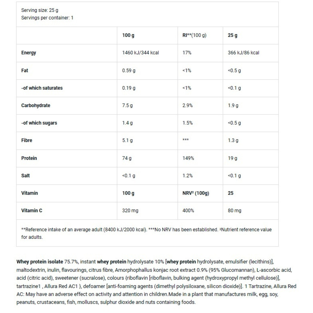 Протеїн BioTechUSA Juicy Isolate 500 g /20 servings/ Orange