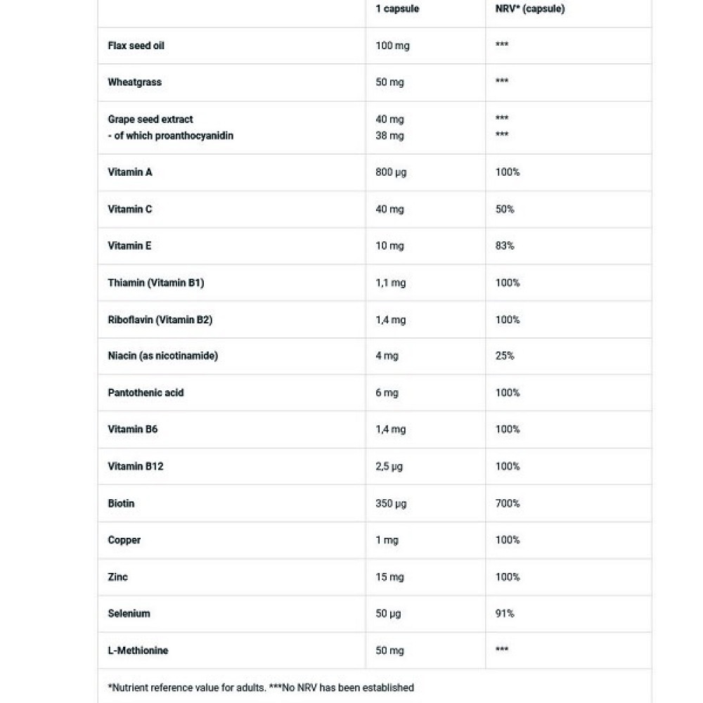 Комплекс для шкіри, волосся, нігтів BioTechUSA Hair, Skin & Nails 54 Caps