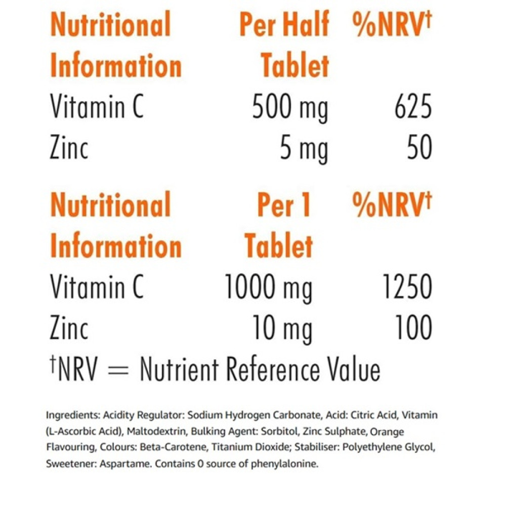 Вітамін С для підвищення імунітету Bioglan Vitamin C + Zinc 20 effervescent tabs