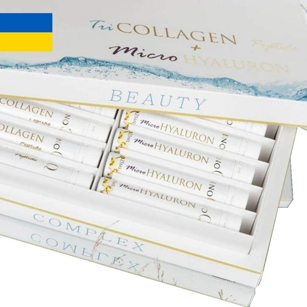 Комплекс для шкіри, волосся, нігтів FenoQ TriCollagen Beauty Complex (Tricollagen Peptide+MicroHyaluron) 28 х 25 ml