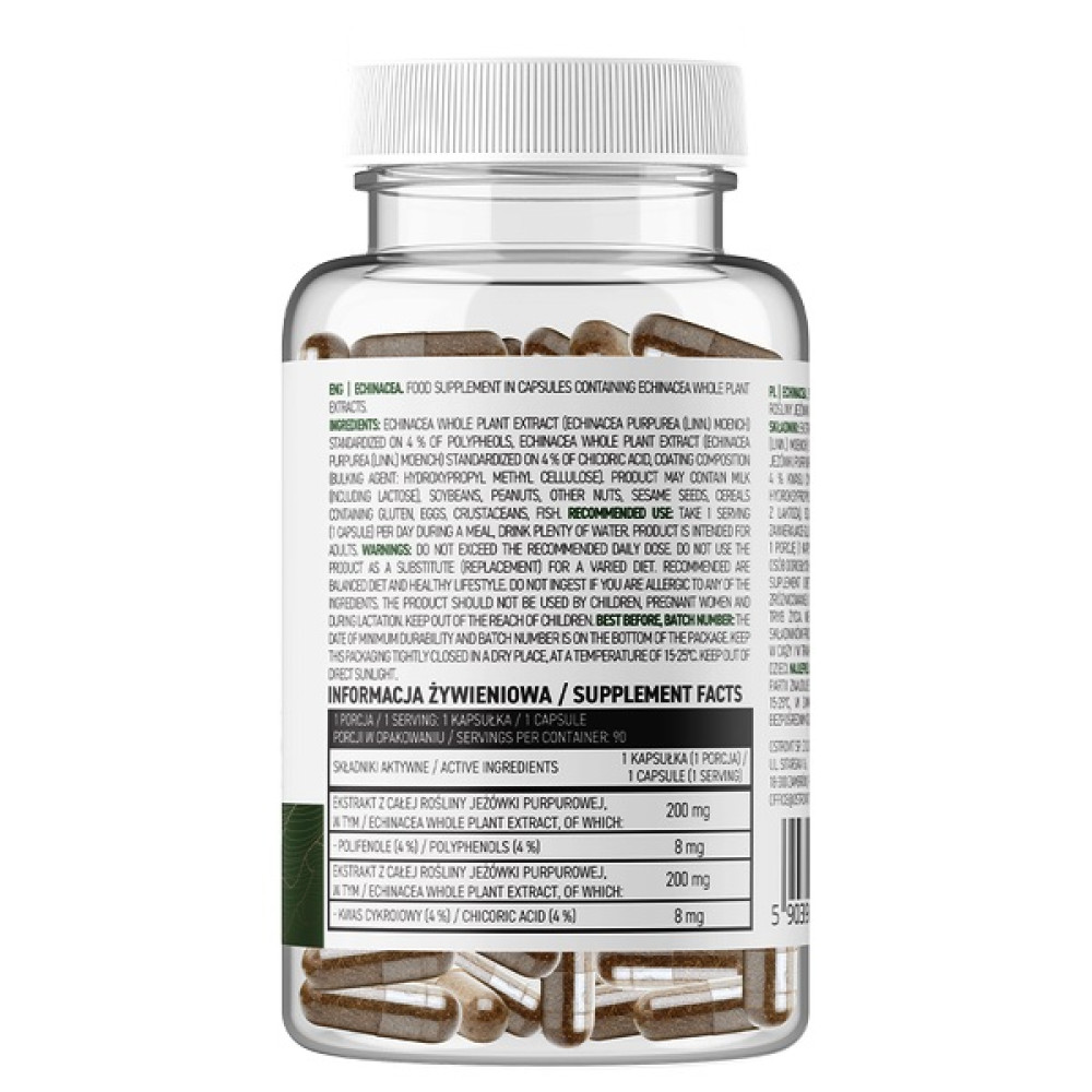 Натуральна добавка для спорту OstroVit Echinacea 90 Veg Caps
