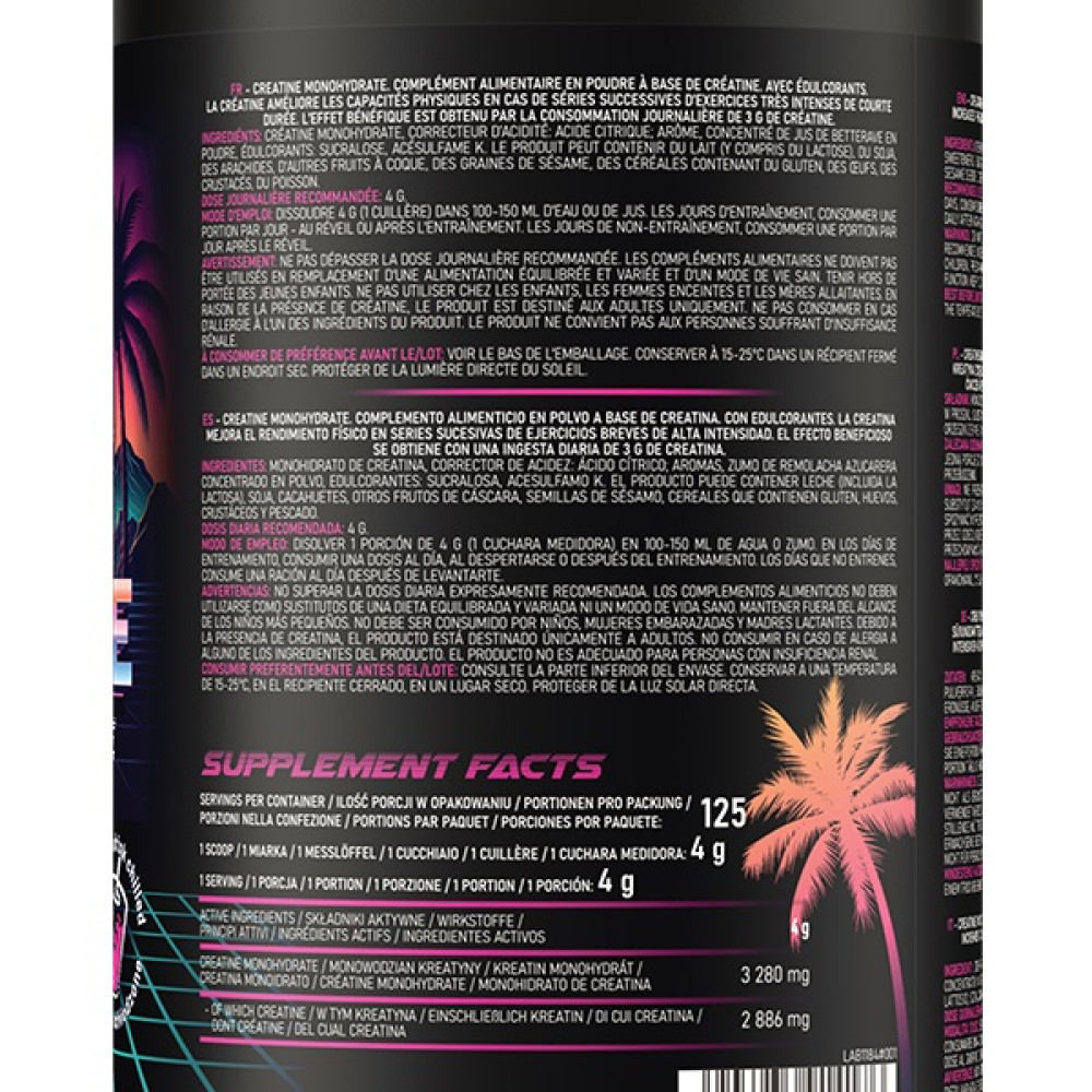 Креатин моногідрат OstroVit Creatine Monohydrate 500 g /166 servings/ Miami Vibes