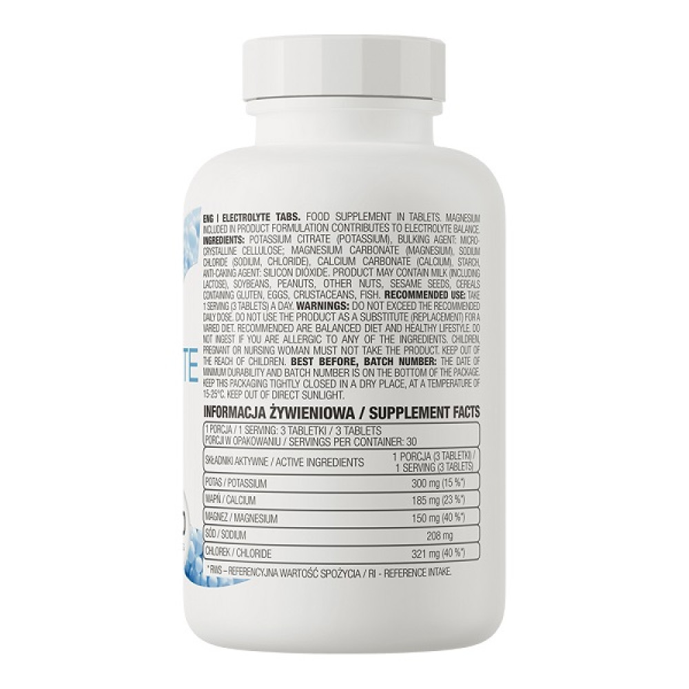 Мультимінерали для спорту OstroVit Electrolyte 90 Tabs