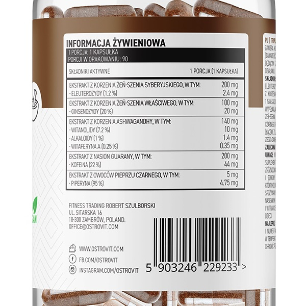 Женьшень OstroVit Triple Ginseng 90 Caps