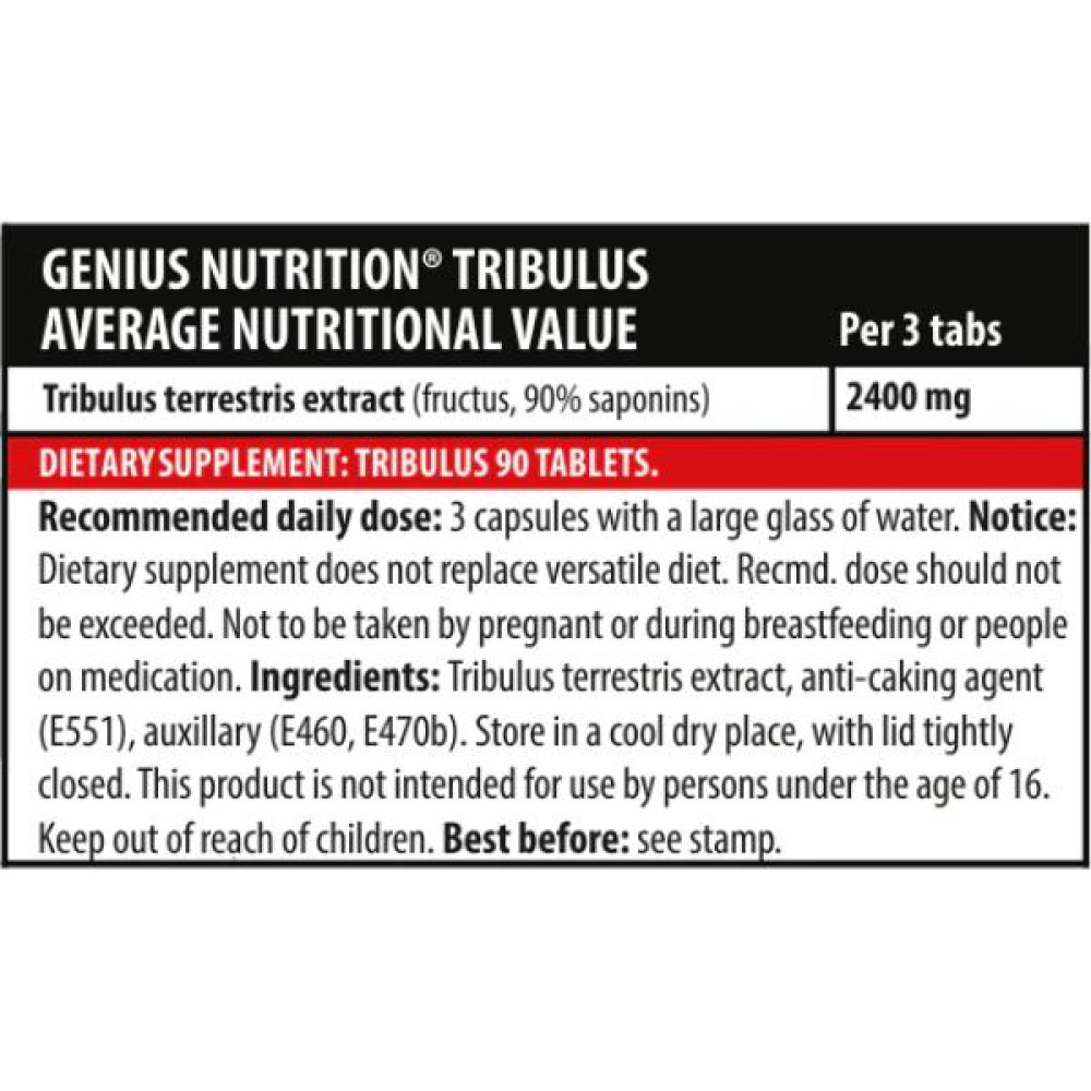 Трибулус Genius Nutrition Tribulus 90 Tabs