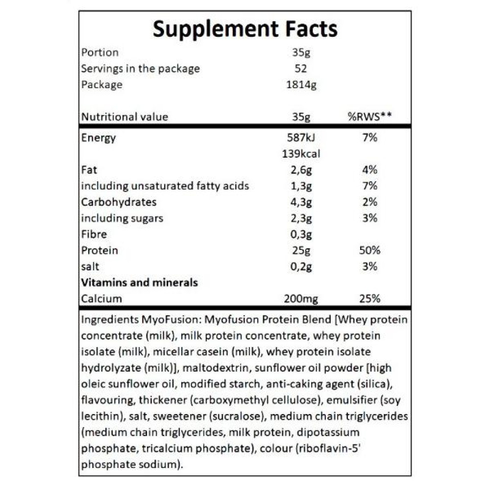 Протеїн Gaspari Nutrition MyoFusion Advanced 1814 g /52 servings/ Banana