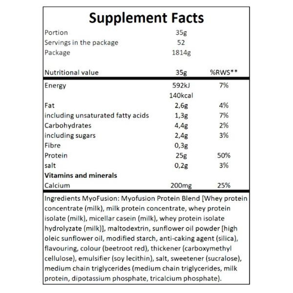 Протеїн Gaspari Nutrition MyoFusion Advanced 1814 g /52 servings/ Strawberry