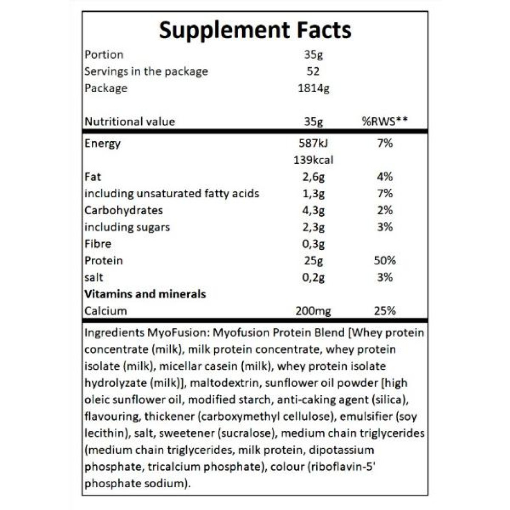 Протеїн Gaspari Nutrition MyoFusion Advanced 1814 g /52 servings/ Vanilla