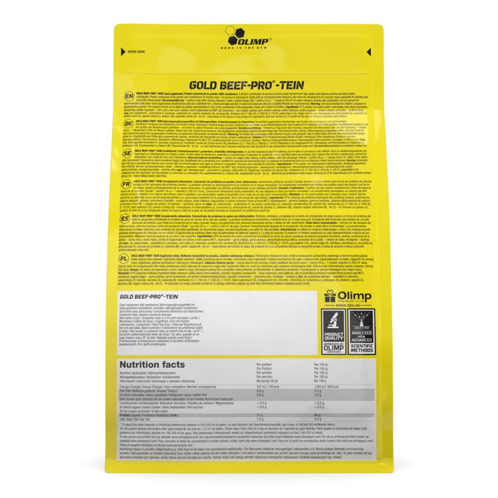 Протеїн Olimp Nutrition Gold Beef Pro-Tein 700 g /20 servings/ Cookies Cream
