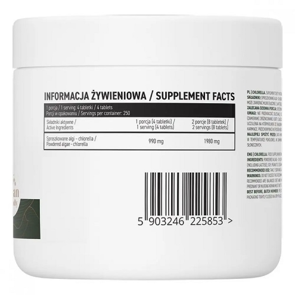 Хлорела OstroVit Chlorella 1000 Tabs