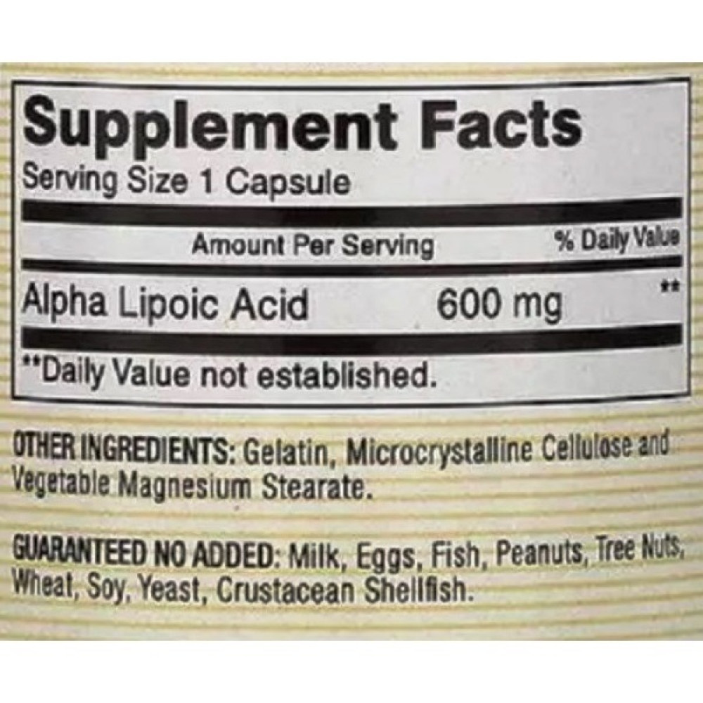 Альфа-ліпоєва кислота Mason Natural Alpha-Lipoic Acid 600 mg 30 Caps