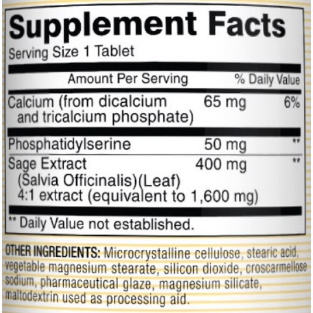 Комплекс для профілактики роботи головного мозку Mason Natural Brain Power With Sage Extract 60 Caplets