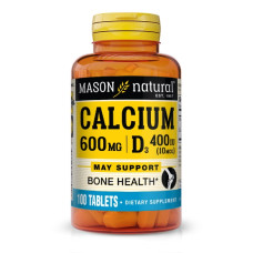Вітамінно-мінеральний комплекс Mason Natural Calcium 600 mg Plus Vitamin D3 100 Tabs