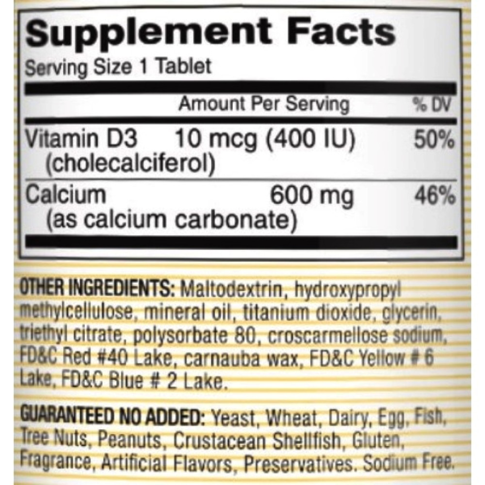 Вітамінно-мінеральний комплекс Mason Natural Calcium 600 mg Plus Vitamin D3 60 Tabs