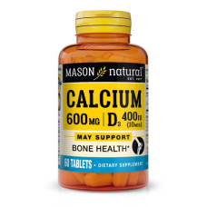 Вітамінно-мінеральний комплекс Mason Natural Calcium 600 mg Plus Vitamin D3 60 Tabs